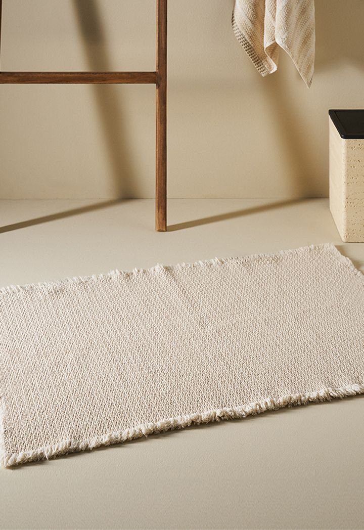 Linen bath mat sale