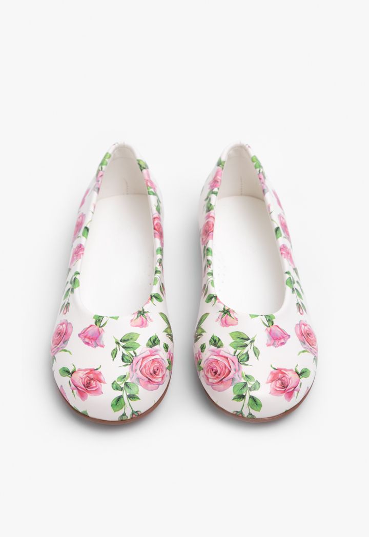 Floral Printed Flat Ballerinas