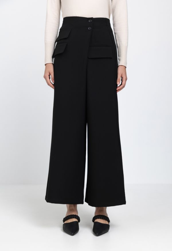 Wide Leg Straight Cut Trouser