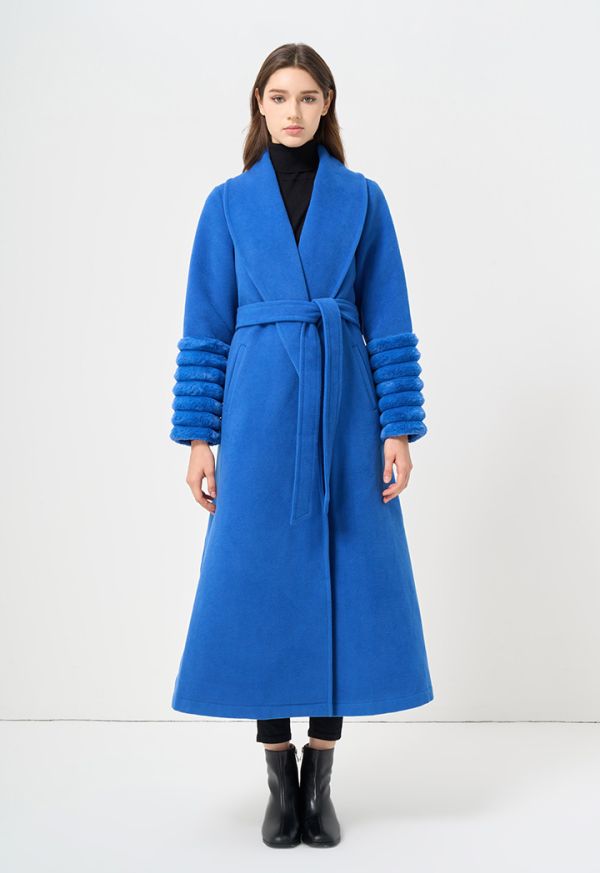 Wide Shawl Collar Trench Coat