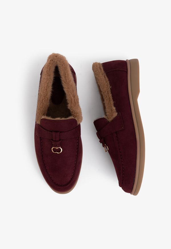 Loafers with hot sale faux fur