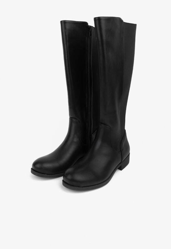 Elastic on sale knee boots