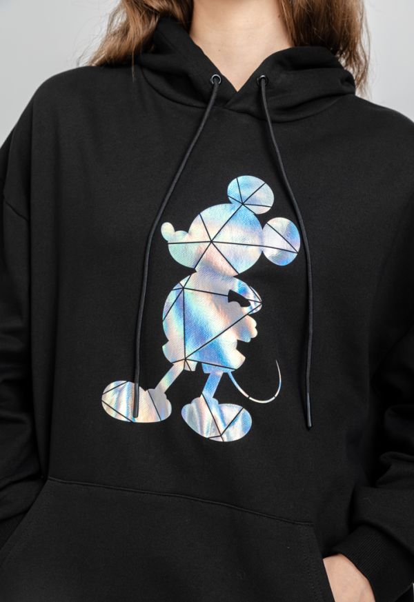 Black and white mickey hotsell mouse hoodie