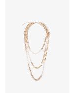 Layered  Pearl Link Matinee Necklace -Sale