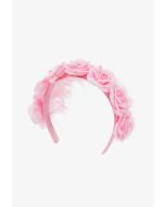 Floral Faux Feather Embellished Headband