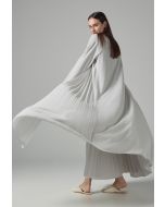 Long Sleeve Pleated Basic Abaya