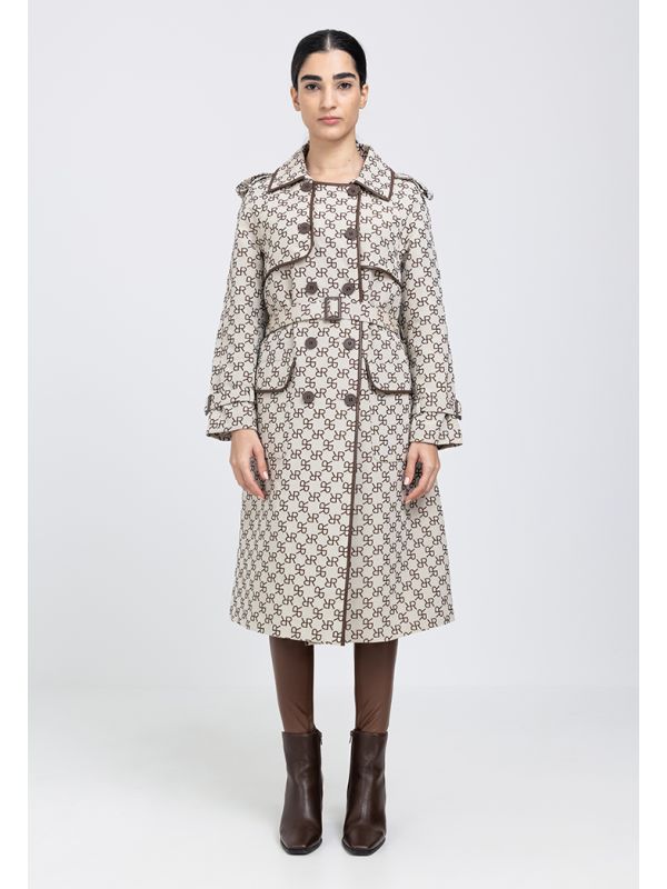 Monogram Belted Coat