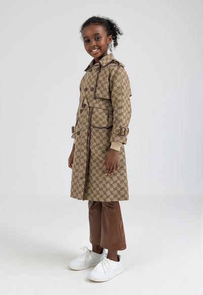 Monogram Stripes Belted Coat - Ready to Wear