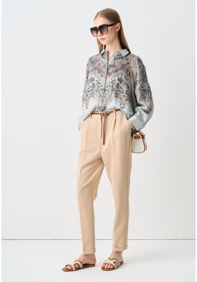 Peg Leg High Waist Trouser