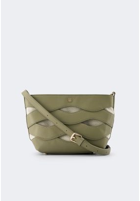 Canvas PU Leather Crossbody Bag