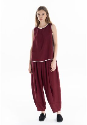 Solid Gypsy Bagy Hi-Rise Trouser -Sale