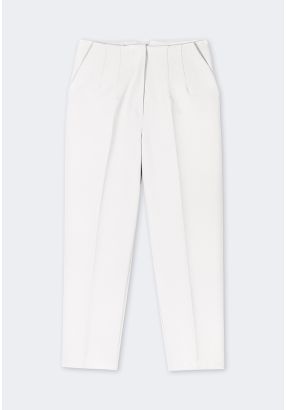 Seam Detail Solid Trousers