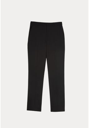 Long Formal Solid Trouser With Pockets -Sale