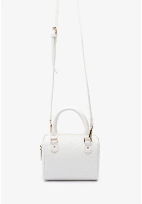 Textured PU Leather Hand Bag