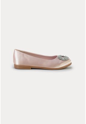 Crystals Circle Flat Slip On Shoes -Sale