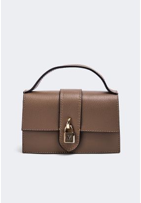 Genuine Leather Solid Clutch Bag