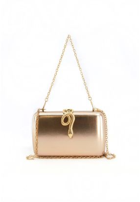 Sleek Snake Emblem Clutch -Sale