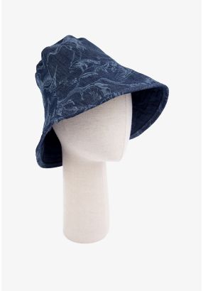 Printed Bucket Denim Hat