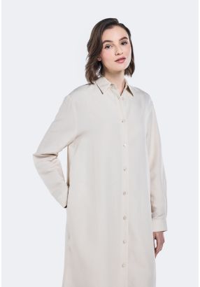 Solid Linen Shirt Dress