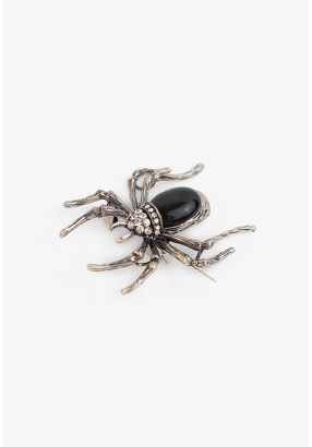Crystal Embellished Beetle Brooch