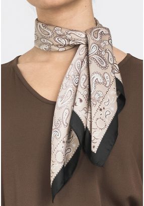 Square All Over Paisley Printed Scarf