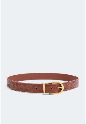 Textured PU Leather Belt