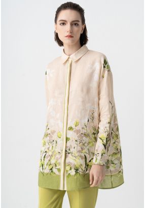 Long Sleeves Floral Printed Shirt