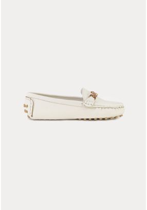 Solid Pebble Sole Loafer Shoes -Sale