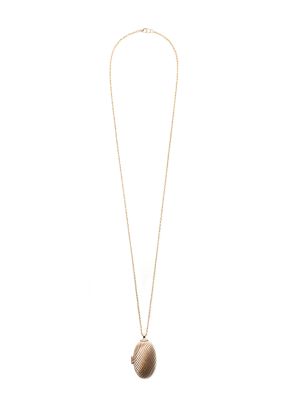 Oval Solid Rope Chain Locket Necklace -Sale