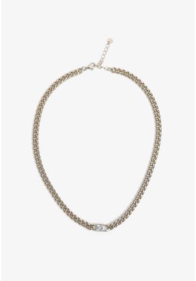 Solid Metallic Chain Necklace