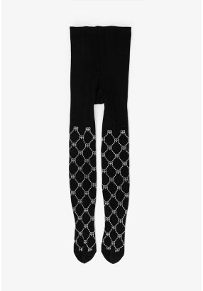 Knitted Monogram Tights