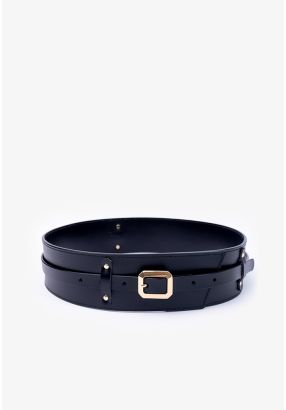 Classic Solid PU Leather Belt