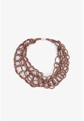 Double Strand Intricate Elastic Necklace