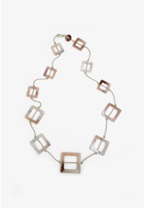 Square Stone Long Necklace