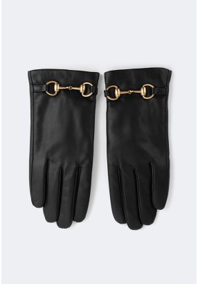 Horseshoe PU Leather Gloves