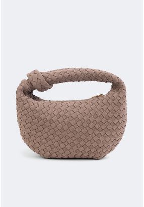 Suede Woven Bag