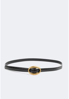 Oval Buckle Sleek Belt