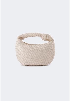 Classic Solid Woven Handbag