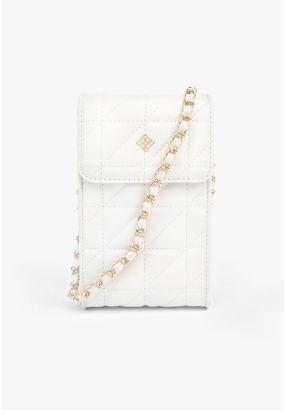 Basic Quilted Flap Crossbody Bag