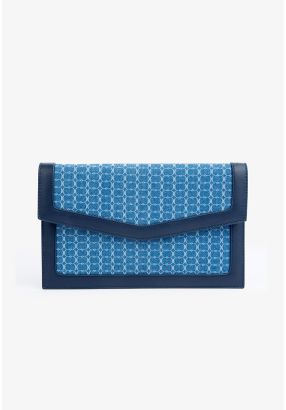 Denim Monogram Clutch