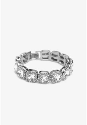 Square Cut Crystal Bracelet