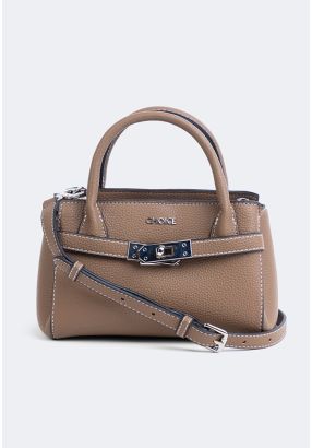 Iconic Metallic Turn lock Handbag