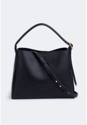 Solid Top Handle Handbag