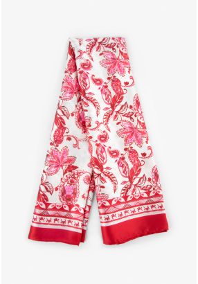 Floral Pattern Square Scarf