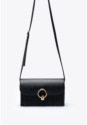 Raffia Flap Shoulder Bag -Sale