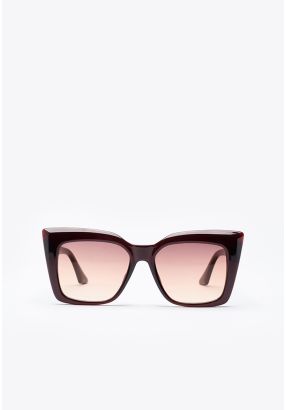 Square Flat Frame Cat Eye Sunglasses -Sale