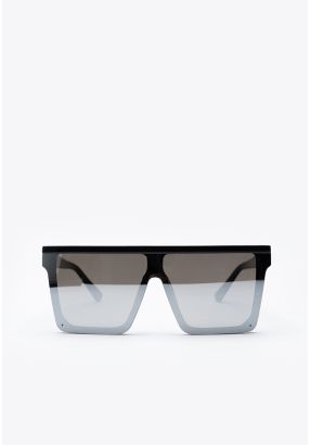 Big Frame Square Top Rivet Sunglasses