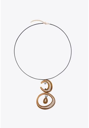 Crescent Curtain Pendant Necklace -Sale