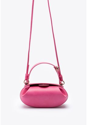 Trendy Solid Leather Hand Bag