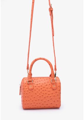 Textured PU Leather Hand Bag